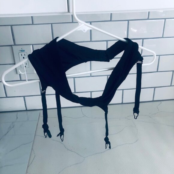 TWO sets of black garter belts, one Maison Close, 1 brand unknown, size M / S. - Picture 2 of 9